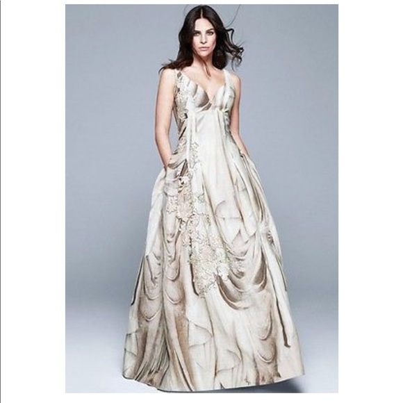 h&m conscious green silk dress